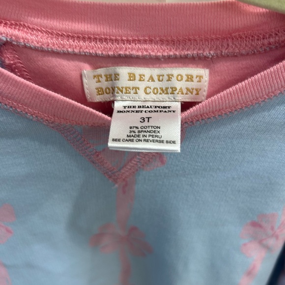The Beaufort Bonnet Co (TBBC) EUC Pink/Blue Cassidy Comfy Sweatshirt-3T - Picture 6 of 6